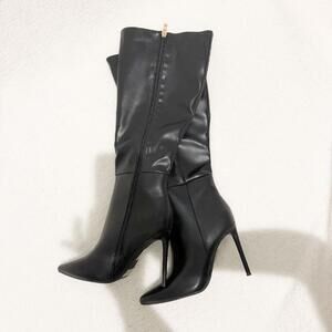 basic back heeled boots size us womens 8